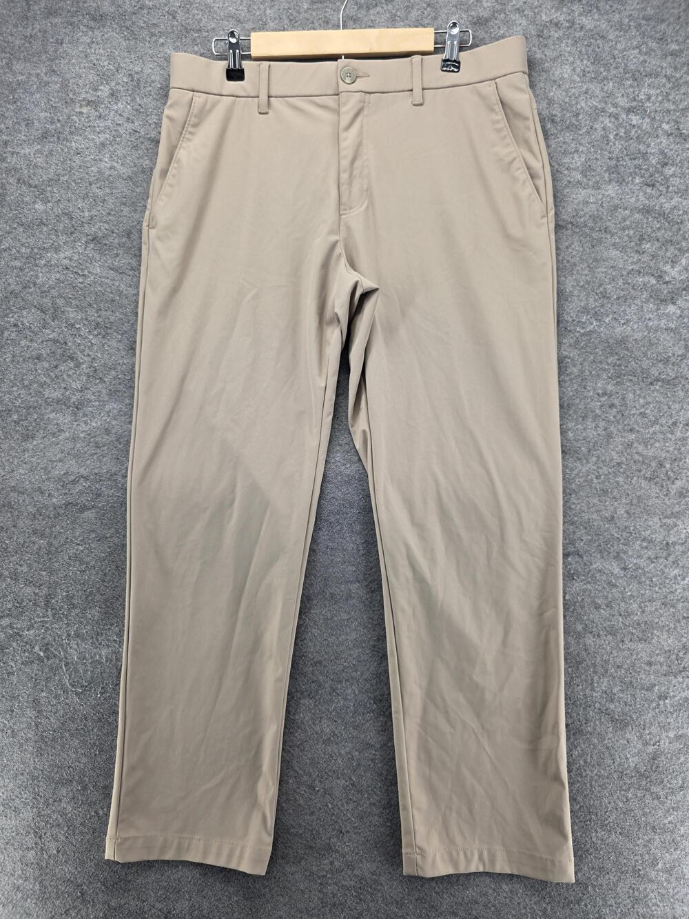 Callaway Pants Mens 34x30 Beige Chino Microfiber Flat Front Golf Opti-Dri